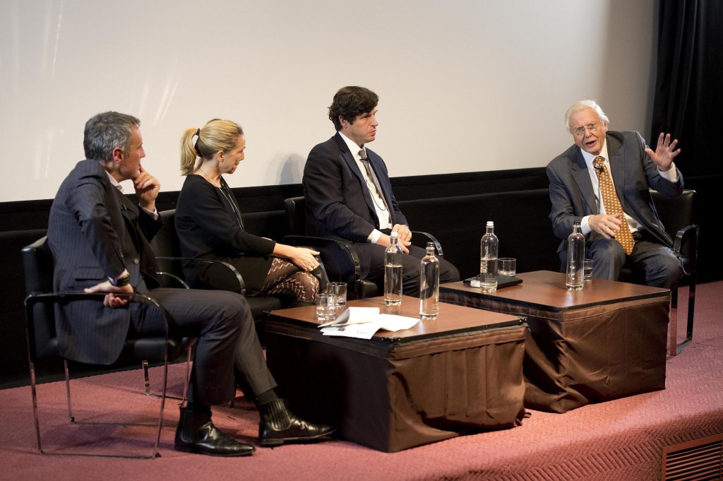 With Sir David Attenborough for ‘Galapagos 3D’ in London