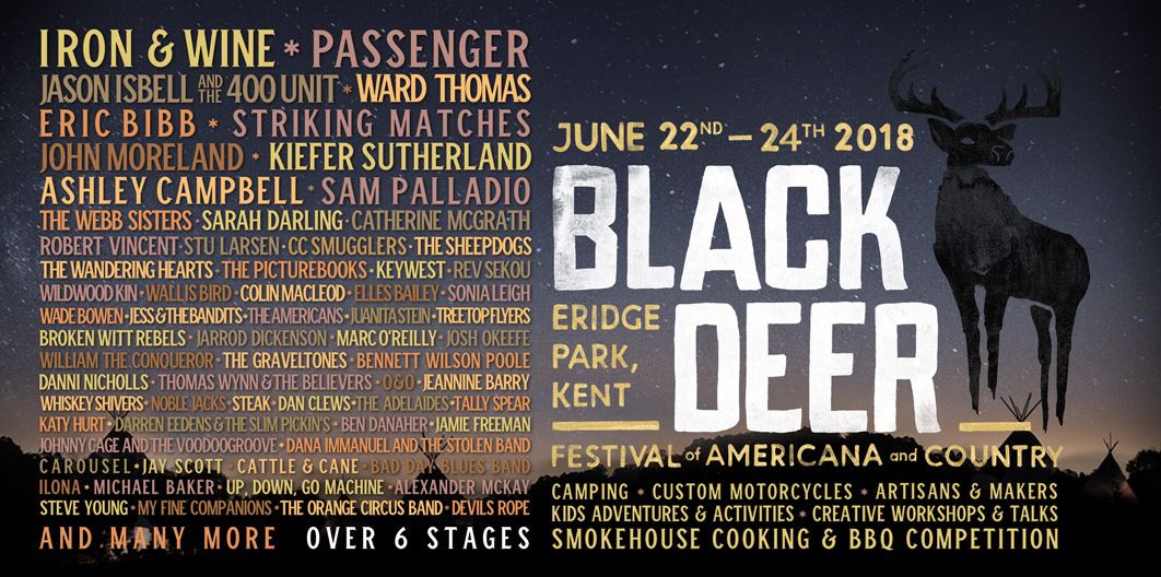 All the info for Black Deer Festival, the UK’s new Americana and Country Music Festival, June 22- 24