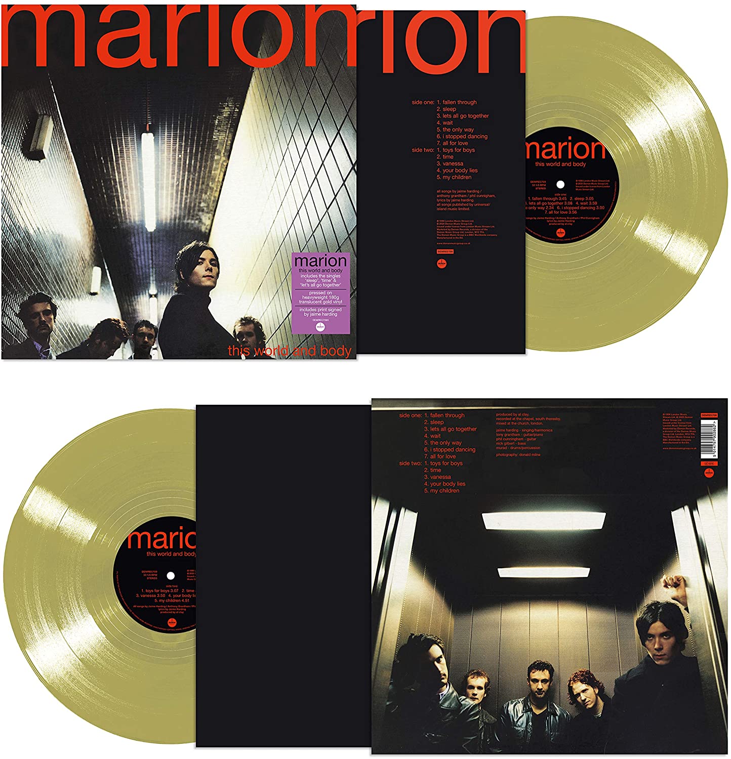 Marion – This World and Body (Translucent Gold Vinyl) // The Program (Translucent Green Vinyl) Album reviews [Demon Records]