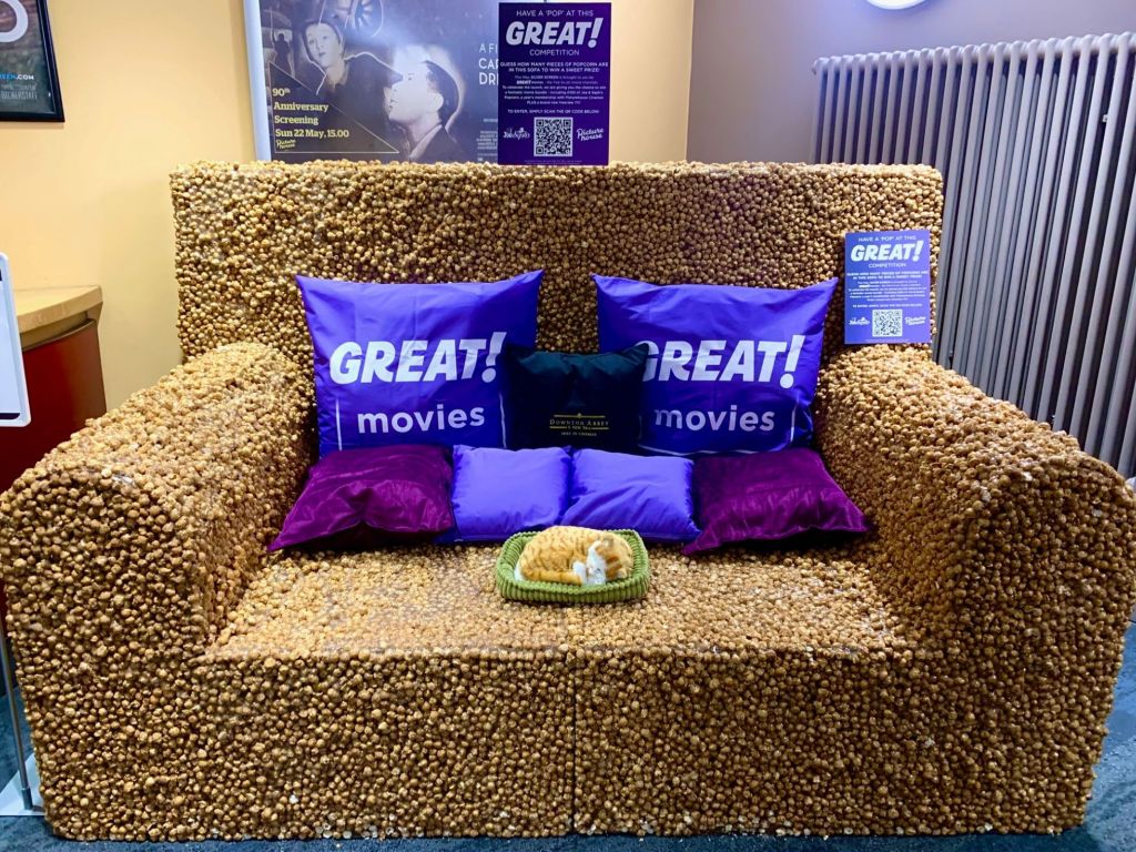 GREAT! movies and Picturehouse Cinemas ‘Pop Up’ Popcorn Sofa arrives at UK&nbsp;Cinemas!