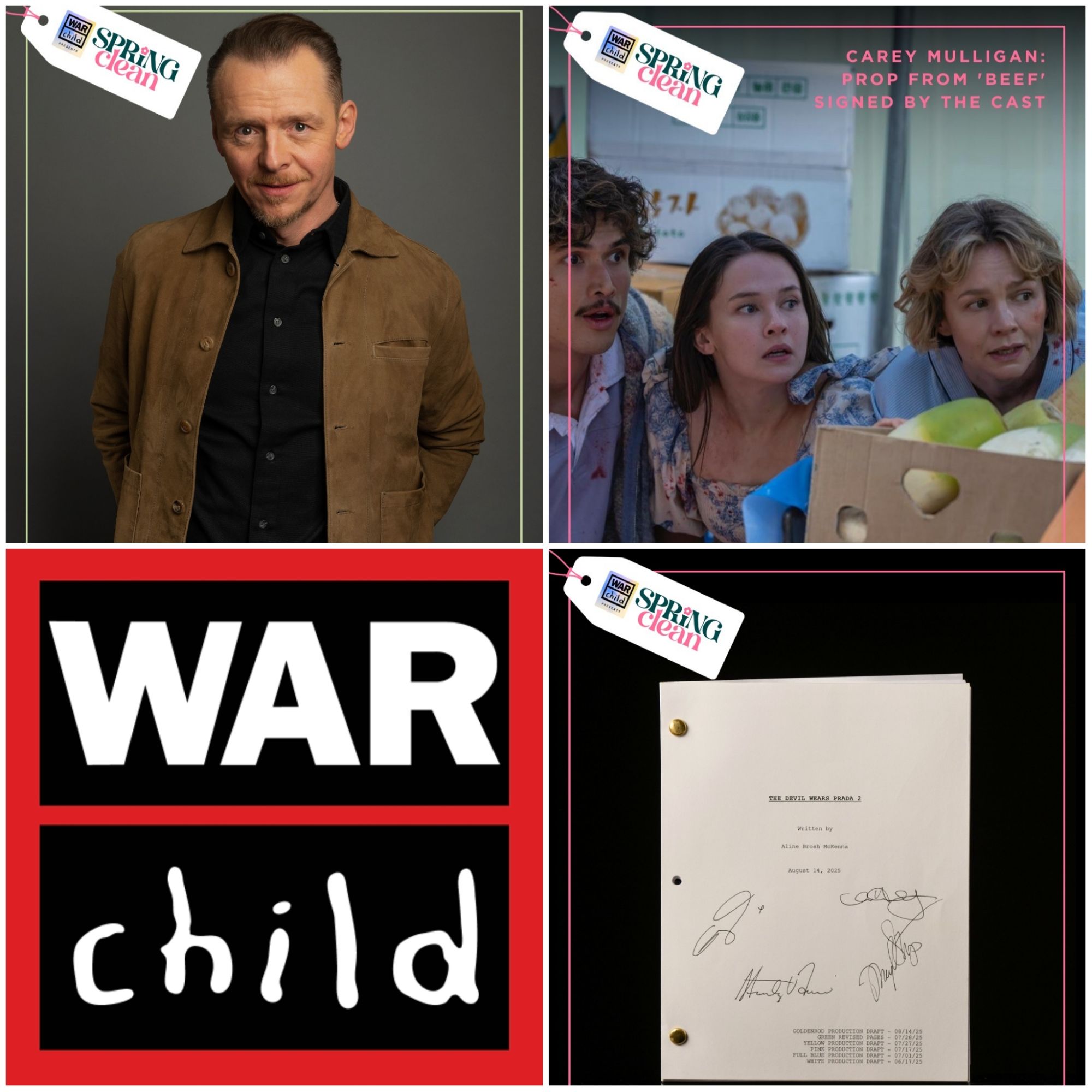 Gillian Anderson, Simon Pegg, Olivia Cooke, Carey Mulligan donate prizes to War Child auction